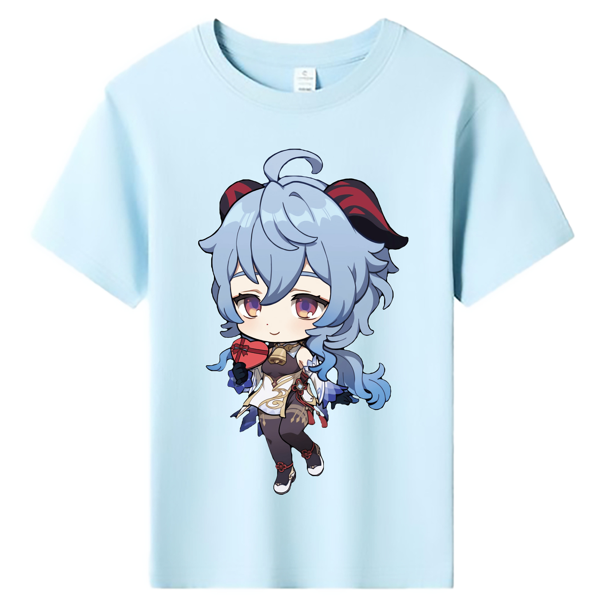 げんし神 甘雨 かんう genshin Ganyu 綿100％キッズTシャツ（フロントプリント）